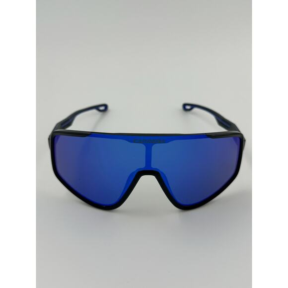 CARS101: Carrera 4017/S Men's Black Sunglasses with Blue Mirror Lenses - Picture 2 of 4